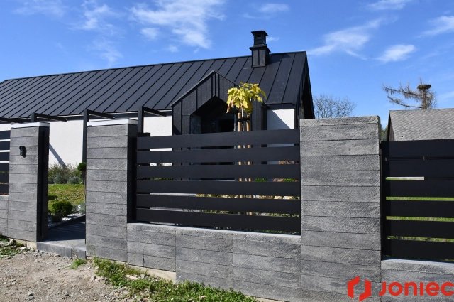 ROMA Nova Betonzaun — SCRATCH-Naturstein-Optik Ansicht 2